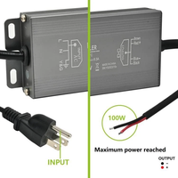 Alimentation LED étanche personnalisée avec prise et logo, convertisseur/driver DC 110-220V vers 12/24V