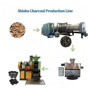 Low Ash Commercial <b>Bbq</b> Charcoal Production Machine Coconut Shell Charcoal Briquettes Making Machine - Product Image 1