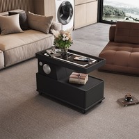 Table d'appoint mobile de luxe légère avec chariot de rangement, mobilier moderne pour salon de villa et appartement