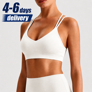 White Seamless Sports Bra High Support Removable Pads Breathable Workout Yoga <b>Top</b> Women's Activewear - Product Image 1