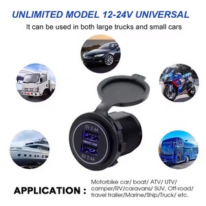Xe DC 24V 4.8A cổng kép sạc <span class=keywords><strong>12</strong></span> <span class=keywords><strong>Volt</strong></span> USB ổ cắm với cho thuyền xe buýt xe máy xe tải - Product Image 6