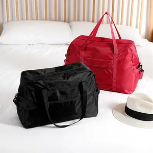 Wholesale custom oxford cloth portable large-capacity luggage storage travel folding bag for men