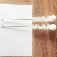 Factory Wholesale Multifunctional Eco-Friendly Nylon Portable Travel Bottle Cleaner Stainless Steel Handle Cotton Thread Brush