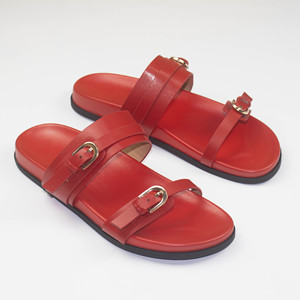 Sandales plates d'été de luxe ZAZ Designer, mules personnalisées, sandales à boucles métalliques, légères, tendance, chaussures pour femmes - Product Image 4