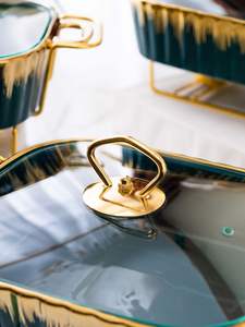 En gros, Ensemble de luxe rectangulaire en céramique pour réchaud alimentaire, type chafing dish, avec couvercle, pour équipement hôtelier et mariage, incluant des ustensiles de cuisson pour plats chauds - Product Image 3