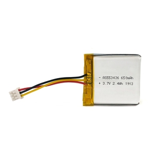Customized lipo battery <span class=keywords><strong>3</strong></span>.<span class=keywords><strong>7V</strong></span> 553436 <span class=keywords><strong>650mah</strong></span> rechargeable for bluetooth headset - Product Image 1