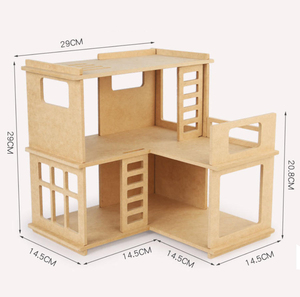 บ้าน<span class=keywords><strong>ไม้</strong></span><span class=keywords><strong>สอง</strong></span><span class=keywords><strong>ชั้น</strong></span> DIY สำหรับเด็ก ของเล่นบ้านจำลอง มอนเตสซอรี่ ของเล่นเสริมพัฒนาการ ของเล่นมาใหม่ - Product Image 3