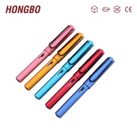 Ensemble de stylos plume promotionnels à faible minimum de commande, stylo plume d'affaires avec pointe de 0,5 mm, encre noire/bleue pour le bureau