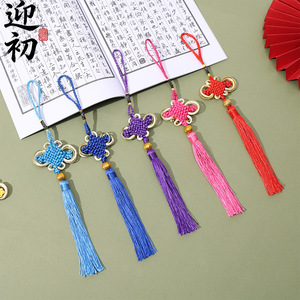 Chinese <b>Knot</b> Tassel Beaded <b>Ornament</b> Polyester Decorative Hanging For Clothing And Home Decor 8 Trays Gold Edge Wealth <b>Knot</b> - Product Image 1