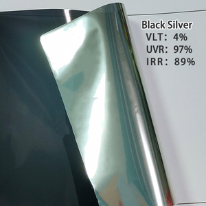 <span class=keywords><strong>Film</strong></span> décoratif pour fenêtre de bâtiment, couleur <span class=keywords><strong>noir</strong></span> argent, miroir unidirectionnel, contrô<span class=keywords><strong>le</strong></span> de la chaleur, blocage <span class=keywords><strong>du</strong></span> <span class=keywords><strong>soleil</strong></span> et des UV - Product Image 3