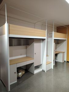 Set di Letti a Castello Moderni in Metallo per Adulti e Bambini con Scrivania e Armadio Nuovi Mobili per Appartamenti Arredo per Camere <span class=keywords><strong>da</strong></span> <span class=keywords><strong>Letto</strong></span> e Scuole - Product Image 4