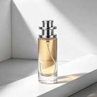 Flacon de parfum en gros, flacon vide transparent rond de 30 ml, flacon en verre élégant et luxueux avec atomiseur
