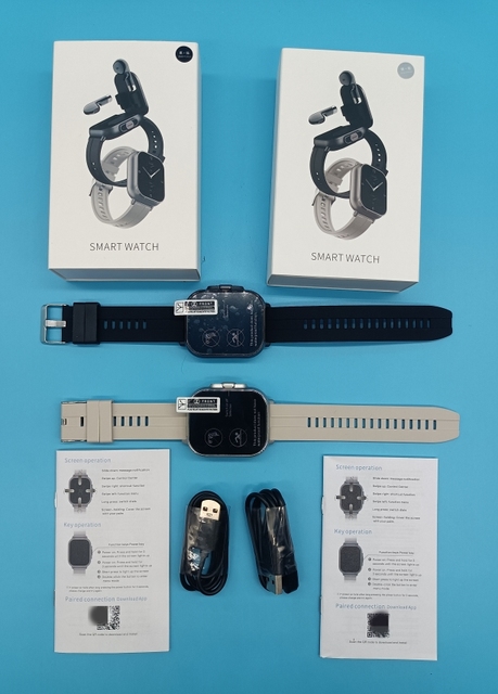 IOS Android Pour Homme Montre Intelligente Avec Ecouteur  D8e Moniteur Cardiaque Nouvelle BT Appel Montre Intelligente 2024