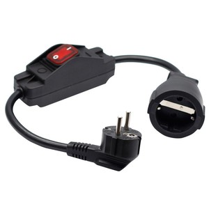 สายไฟยูโรปลั๊กพร้อมสวิตช์ IP65 กันน้ำ 16A 25A ขั้วต่อ C20 IEC สายไฟ PVC SJTOW - Product Image 2