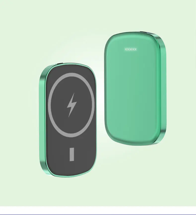 Cargador inalámbrico magnético para teléfono móvil, Mini cargador portátil 2 en 1 de 5000 mAh, accesorios finos para teléfono, PD20W