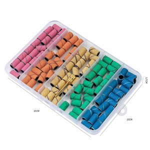 Kit de têtes de ponçage et mandrins pour ponceuse à ongles, couleurs assorties, accessoires de polissage pour manucure et pédicure, vente en gros - Product Image 1