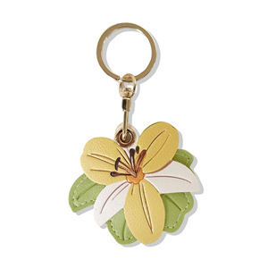 Porte-clés élégant en forme de fleur de lys, étui pour carte d'accès, breloque de sac tendance, cadeau - Product Image 4