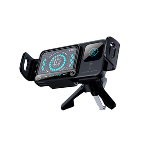 <span class=keywords><strong>Support</strong></span> de téléphone de navigation automobile à écran pliable avec charge sans fil 15W, rotation <span class=keywords><strong>automatique</strong></span> QC3.0 et port Type-C - Product Image 1