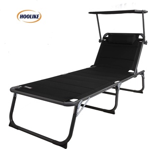Silla cama de playa <span class=keywords><strong>5</strong></span> posiciones reclinables sombrilla ajustable al aire libre portátil plegable tumbona para playa - Product Image 3