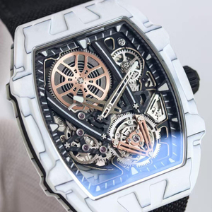 2026 Bar-shaped White Waterproof Tourbillon Luxury <b>Skeletonized</b> <b>Automatic</b> Mechanical Men's <b>Watch</b> - Product Image 4