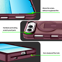 Étui de téléphone portable magnétique pliable transparent, couleur unie, finition mate, avec support intégré pour iPhone 18Ultra