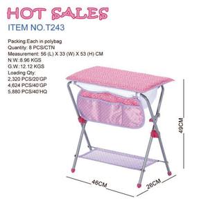 Lit à langer pour poupée rose imperméable et portable grande performance Lit de poupée en métal pour enfants prix d'usine Lit de poupée - Product Image 3