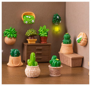 Thu Nhỏ Rất Nhiều Hỗn Hợp Phim Hoạt Hình Micro Nhân Tạo Cây Xương Rồng Nhựa Vườn Bức Tượng Nhỏ Bức Tượng Với Mọng Nước Sa Mạc Phong Cảnh Trang Trí - Product Image 3