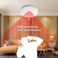 2pcs Sensor Gerak Microwave PIR Dual Tech Terlaris, Detektor Kabel Pemasangan di Langit-langit Bersertifikasi CE untuk Sistem Alarm Keamanan Dalam Ruangan