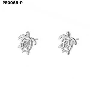ต่างหูแฟชั่นเซอร์โคเนียสตั๊ด PE0065 สำหรับผู้หญิงเครื่องประดับคุณภาพสูง - Product Image 1