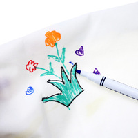 BECOL vente en gros 8 couleurs tissu marqueur stylo ensemble enfants bricolage création T-Shirt peinture marqueur Permanent en Promotion