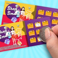 Tarjetas Rasca y Gana con Descuentos Comerciales, Diseño con Premios Adicionales, Impresión Digital HD, Datos Variables Aleatorios, Cartón/Cartón Dúplex