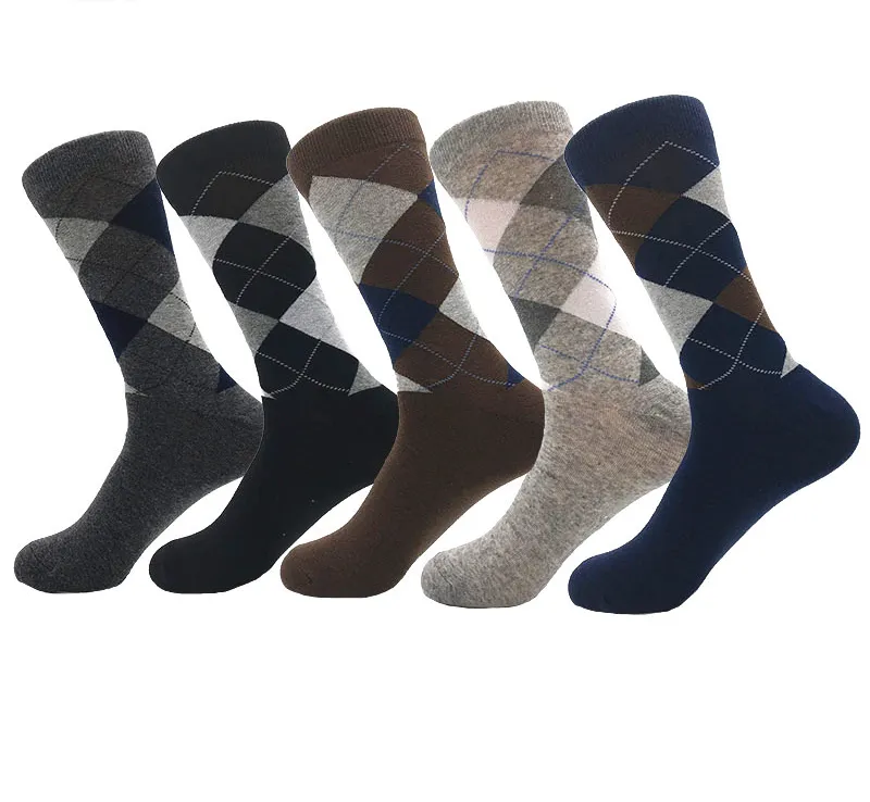 Wholesale Classic Dress Stripe Plain Color Black Socks Business Men Socks Big Size Cotton Crew Men Socks