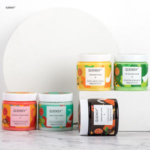 プライベートラベル発泡塩角質除去天然シュガースクラブボディケアホワイトニングボディウォッシュオーガニックレモンシアバターボディスクラブ - Product Image 1