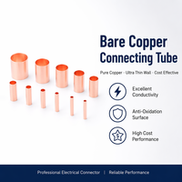 Tube connecteur en cuivre électrolytique pur anti-oxydation OEM 99,9 % Cu ultra-fin 0,25 mm -40 à 120 °C pour soudage électrique