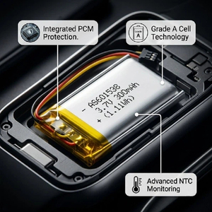 แบตเตอรี่ลิเธียมโพลิเมอร์แบบ Pouch 3.7V 300mAh 601538 ความจุสูง สำหรับอุปกรณ์อิเล็กทรอนิกส์สำหรับผู้บริโภคและของเล่น - Product Image 2