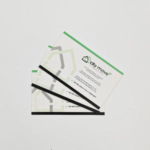 Cartes de visite et cartes postales de luxe en papier couché écologique, imprimées en sérigraphie 1 couleur, logo personnalisé, forme triangulaire pour salutation - Product Image 1
