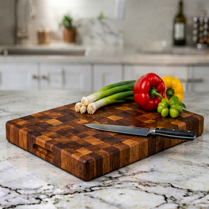 Tabla de Cortar de Madera de Acacia Hecha a Mano, Tabla de Cocina Premium, Duradera, Rectangular, Apta para Lavavajillas, Tabla para Preparación de Alimentos - Product Image 1