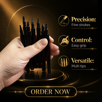 Stylo à sourcils liquide professionnel sans logo, à 4 pointes, effet poil à poil, pour sourcils sauvages, marque privée, vente en gros