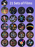 LED Carrousel Galaxy Light Projector Télécommande BT Speaker Licorne Lampe musicale 21 Films Projecteur d'étoiles Veilleuse pour enfants
