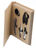 Ensemble d'accessoires pour le vin de tire-bouchon et verseur dans une boîte-cadeau en carton, kit d'accessoires pour tire-bouchon à vin de 5 pièces