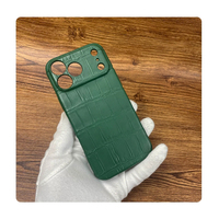 Coque de Téléphone de Luxe Designer pour iPhone 18 17 Pro, Étui en Cuir de Crocodile Véritable Exotique, Magnétique, Antichoc, avec Cadre de Protection pour Appareil Photo