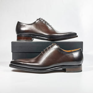 أحذية فاخرة عصرية عالية الجودة مخصصة للرجال من جلد العجل الأصلي للرجال من Goodyear Welt أحذية رجالية وأكسفورد - Product Image 3