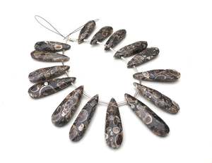 เทอร์เทลล่าธรรมชาติพลอยอาเกต15ชิ้นลูกแพร์เหลี่ยมเพชรพลอยสำหรับเครื่องประดับสร้อยข้อมือสร้อยคอลูกปัด - Product Image 4