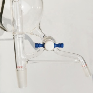 Verrerie <span class=keywords><strong>de</strong></span> laboratoire, tête <span class=keywords><strong>de</strong></span> distillation en verre borosilicate <span class=keywords><strong>de</strong></span> haute précision avec <span class=keywords><strong>robinet</strong></span> en PTFE - Product Image 3