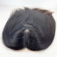 LONGFOR 100% Cheveux Humains Chinois Femmes Topper Base de Soie Cheveux Humains Toupet