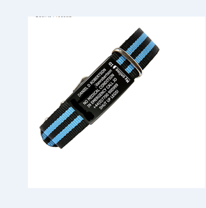 Braccialetto sportivo in nylon con cinturino identificativo in tessuto con cinturino identificativo di emergenza con piastra metallica - Product Image 2