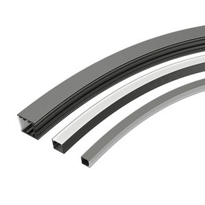 Profilé en aluminium LED en forme de U personnalisé avec diffuseur et embouts, pour bande LED - Product Image 1