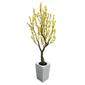 ต้นฟอร์ซิเธียดอกไม้สีเหลืองประดิษฐ์จากผ้าไหมขายส่ง ทนทาน ตกแต่งบ้าน/สำนักงานทั้งในร่มและกลางแจ้ง <span class=keywords><strong>บอน</strong></span><span class=keywords><strong>ไซ</strong></span> - Product Image 6