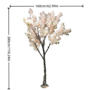<span class=keywords><strong>Arbre</strong></span> de cerisier européen artificiel de grande taille, facile à assembler, fleurs artificielles, décoration intérieure/extérieure, fleurs roses réalistes, Noël - Product Image 2