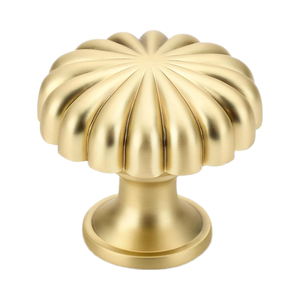 Custom Design Brushed Brass Cabinet Drawer <strong>Knobs</strong> Durable Left Hand Vintage Kitchen/Closet Hardware Gold - Product Image 1